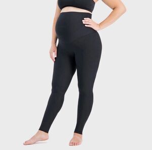 Glow Maternity Cooling Leggings Womens Small Black Full Length Pregnancy EUC